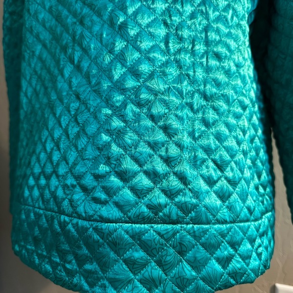 C.L.O.T.H.E.S green zipper pockets quilted jacket in green Large - Picture 11 of 16